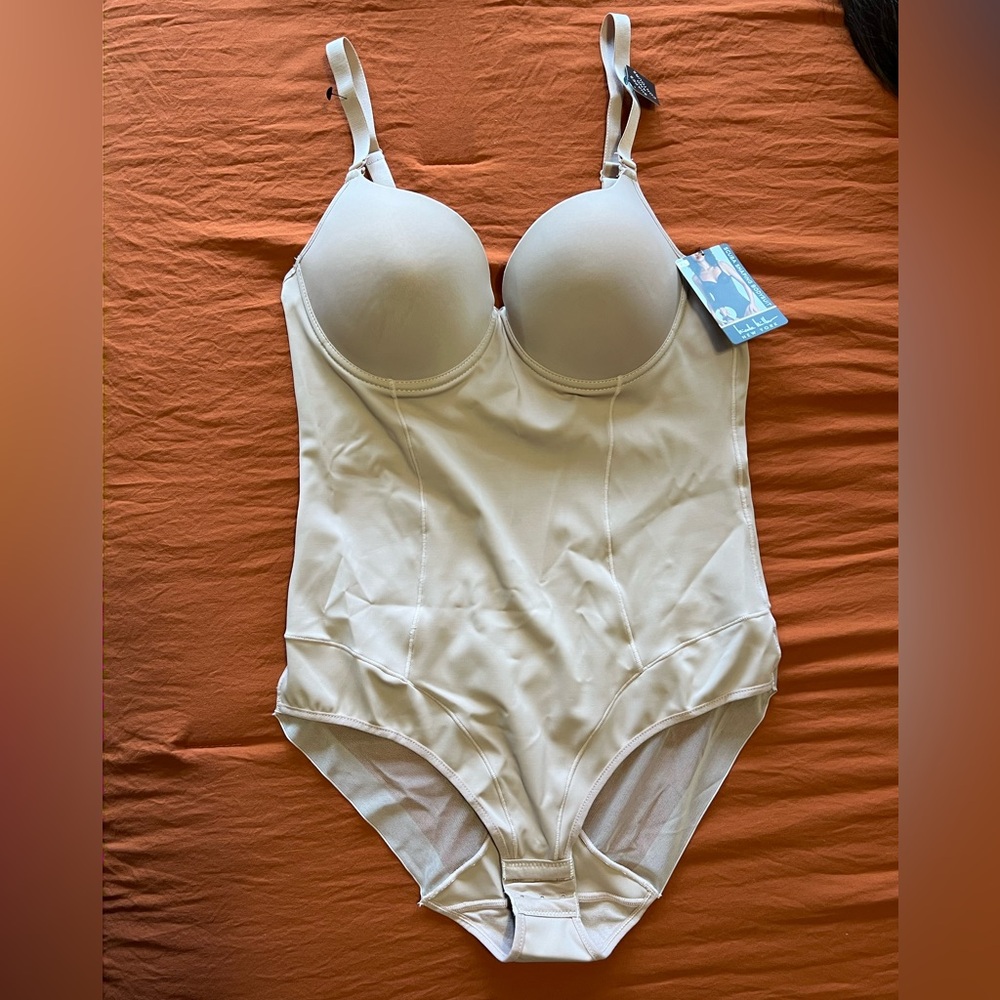 Nicole Miller Cream Shapewear Bodysuit